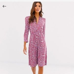 French Connection Graphic Animal Print Wrap Dress